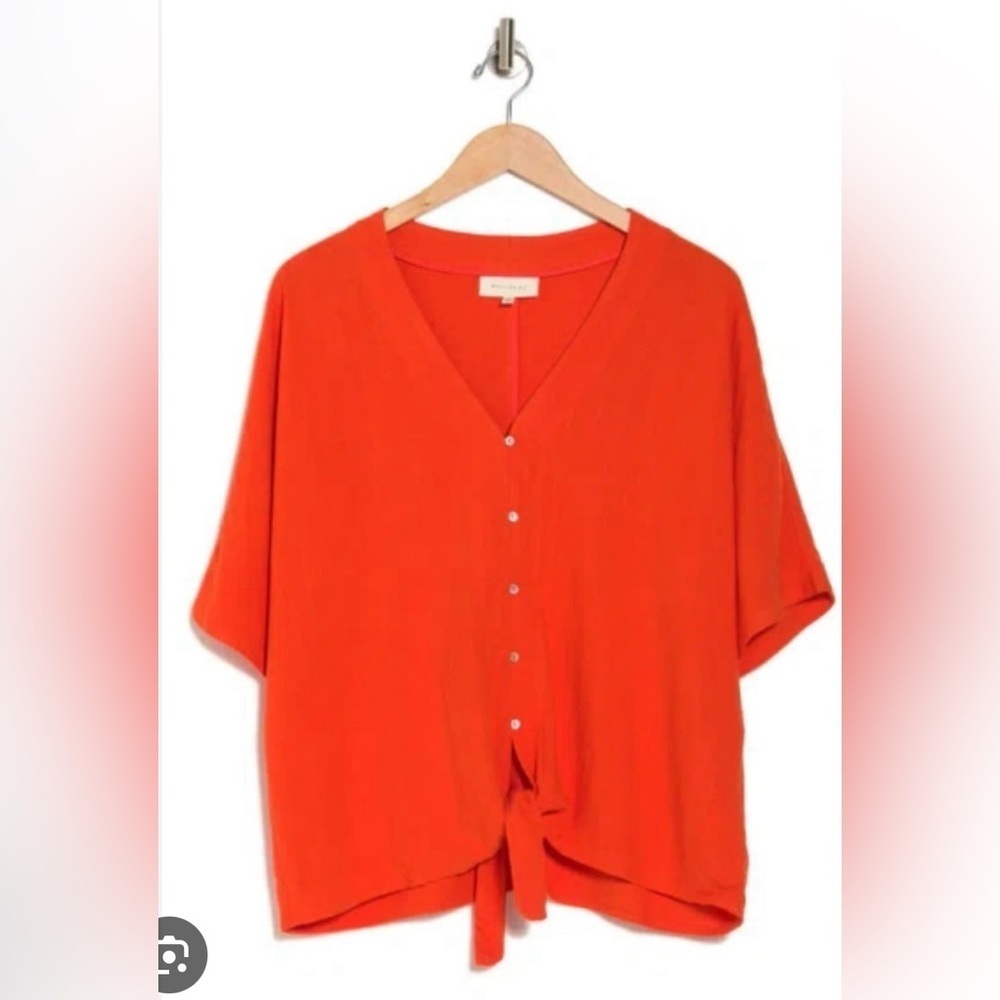 Melloday Tie-Front Button‎ Top